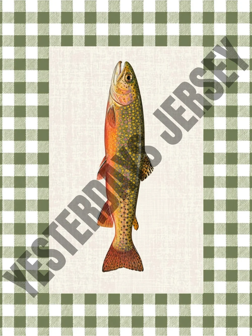 8x10 Rustic Trout Wall Decor Prints